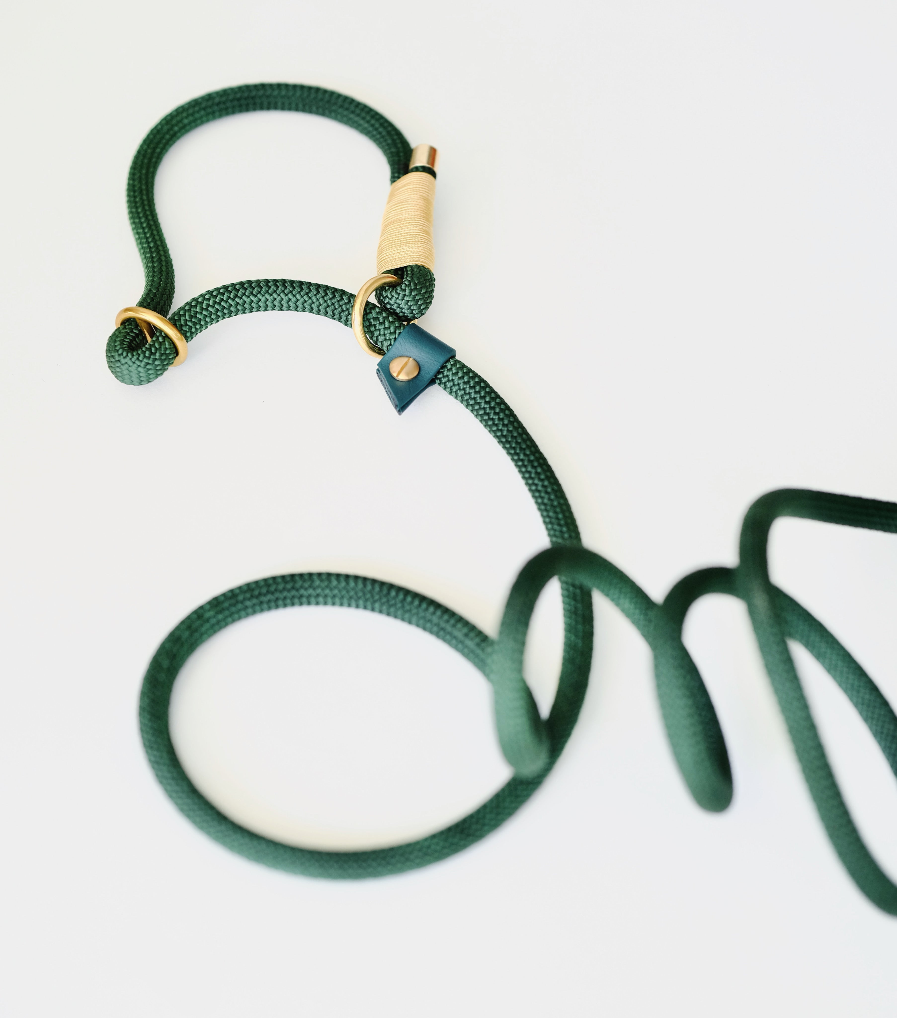 Slip-lead leash Forest green