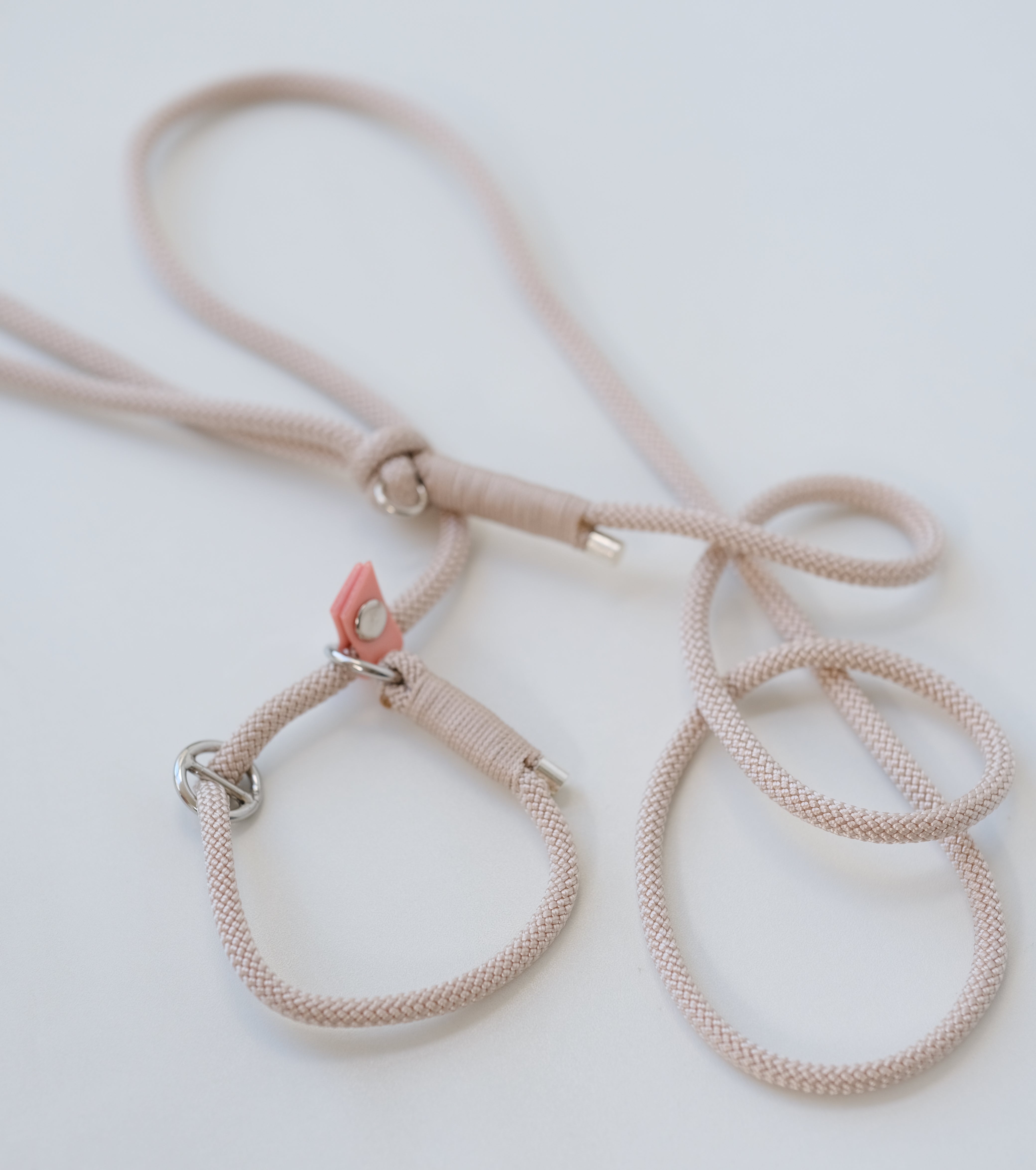 Slip-lead leash Pearl Rose 6mm