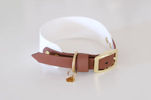 Collar "Eskimo" White & caramel