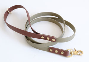 Leash 16 mm Caramel & Light olive