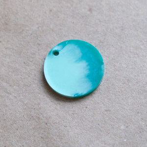 Epoxy name tag base "Turquoise circle"