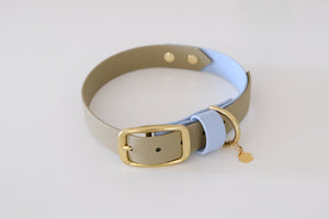 Collar "Mille" Light olive & pastel blue