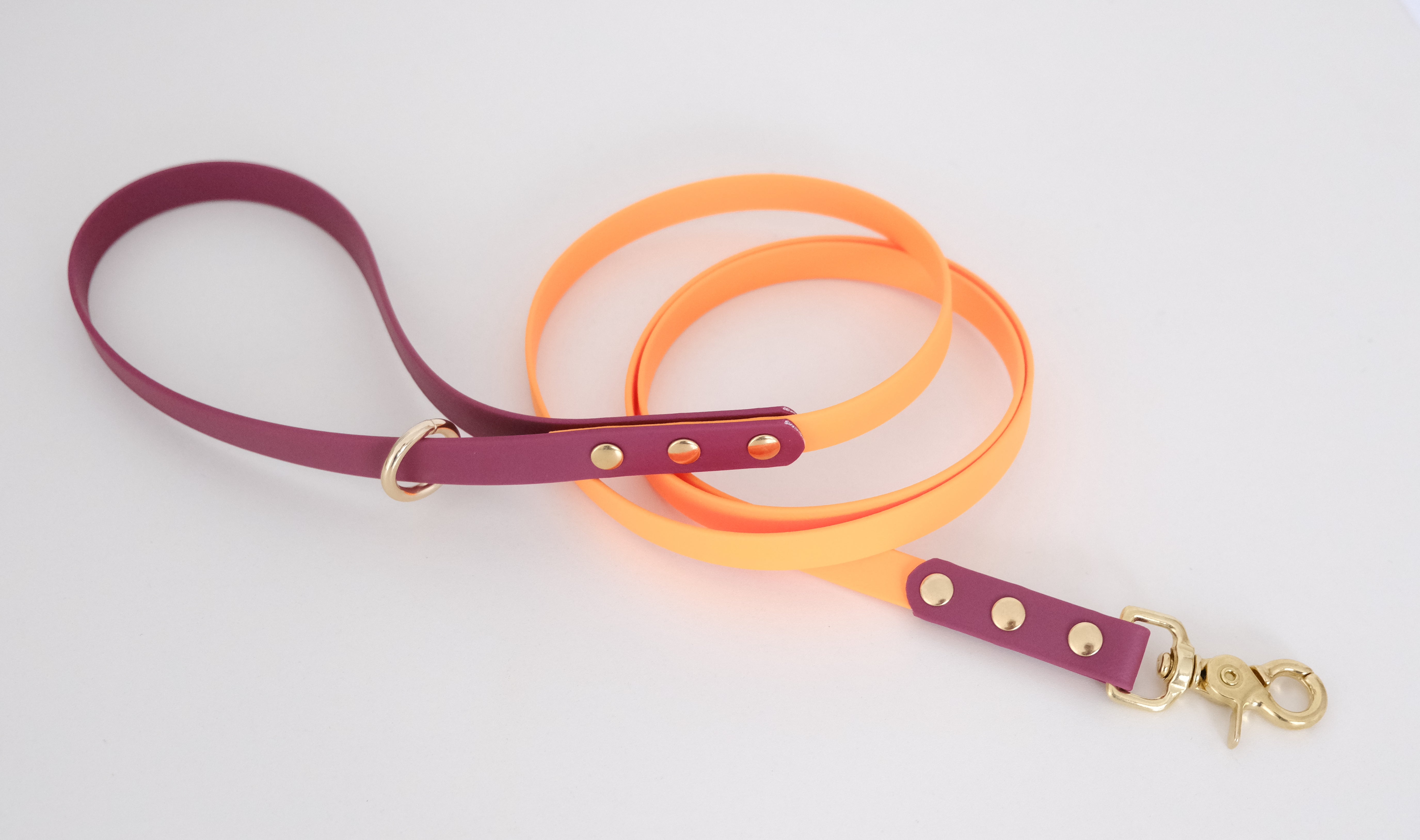 Leash 16 mm Orange & wine