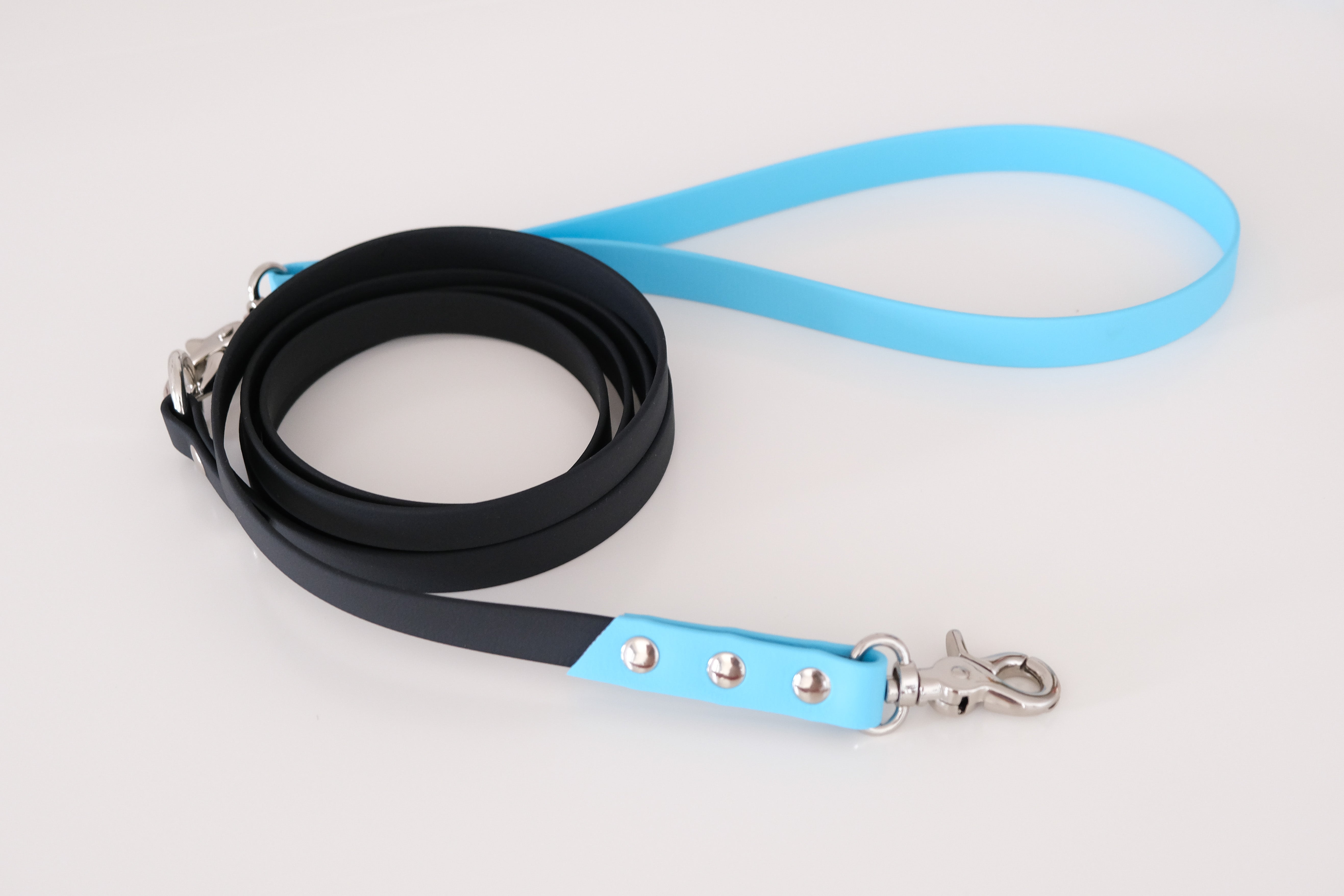 Hands-free leash Black & sky blue