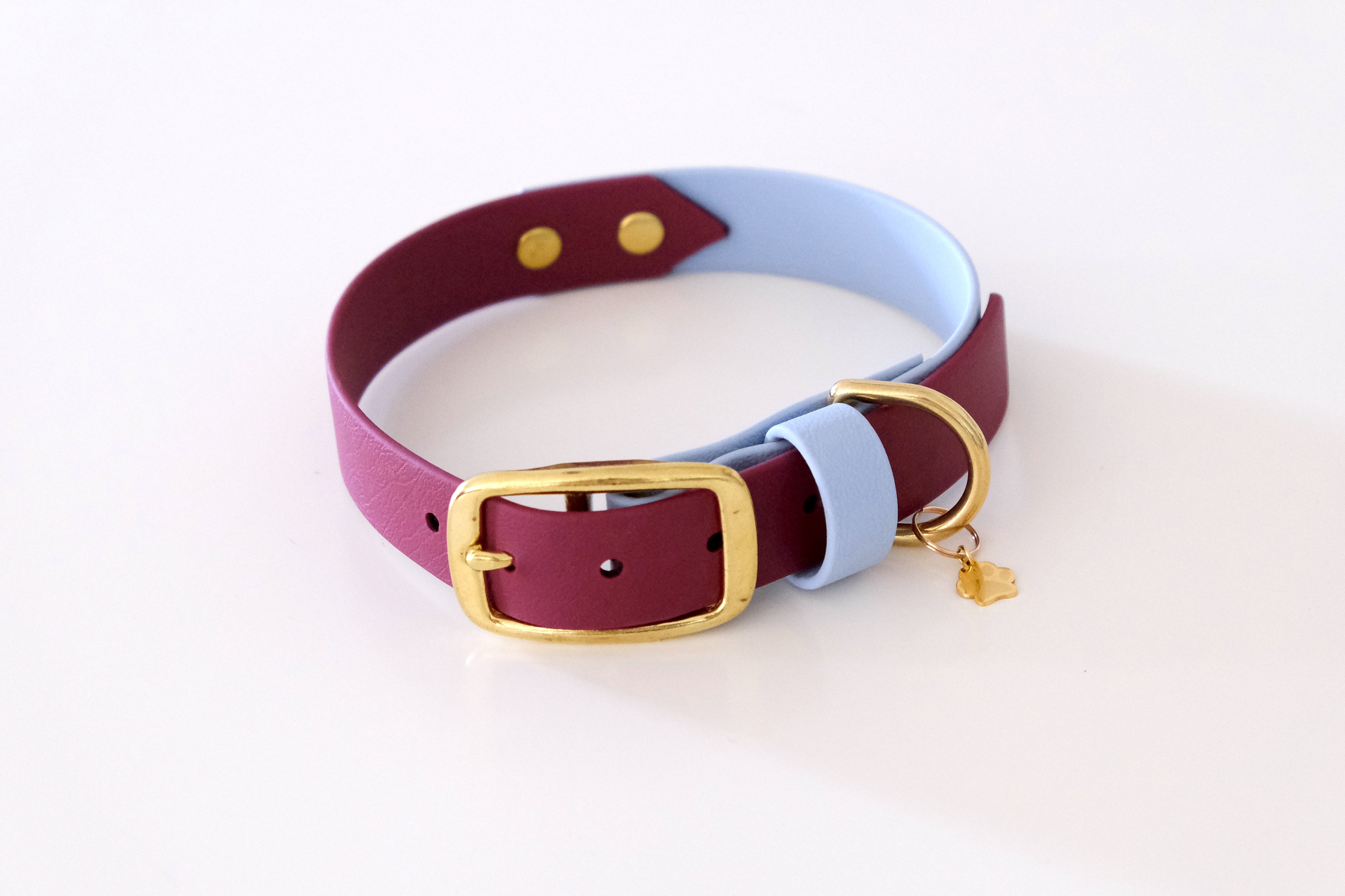 Collar "Mille" Wine & pastel blue