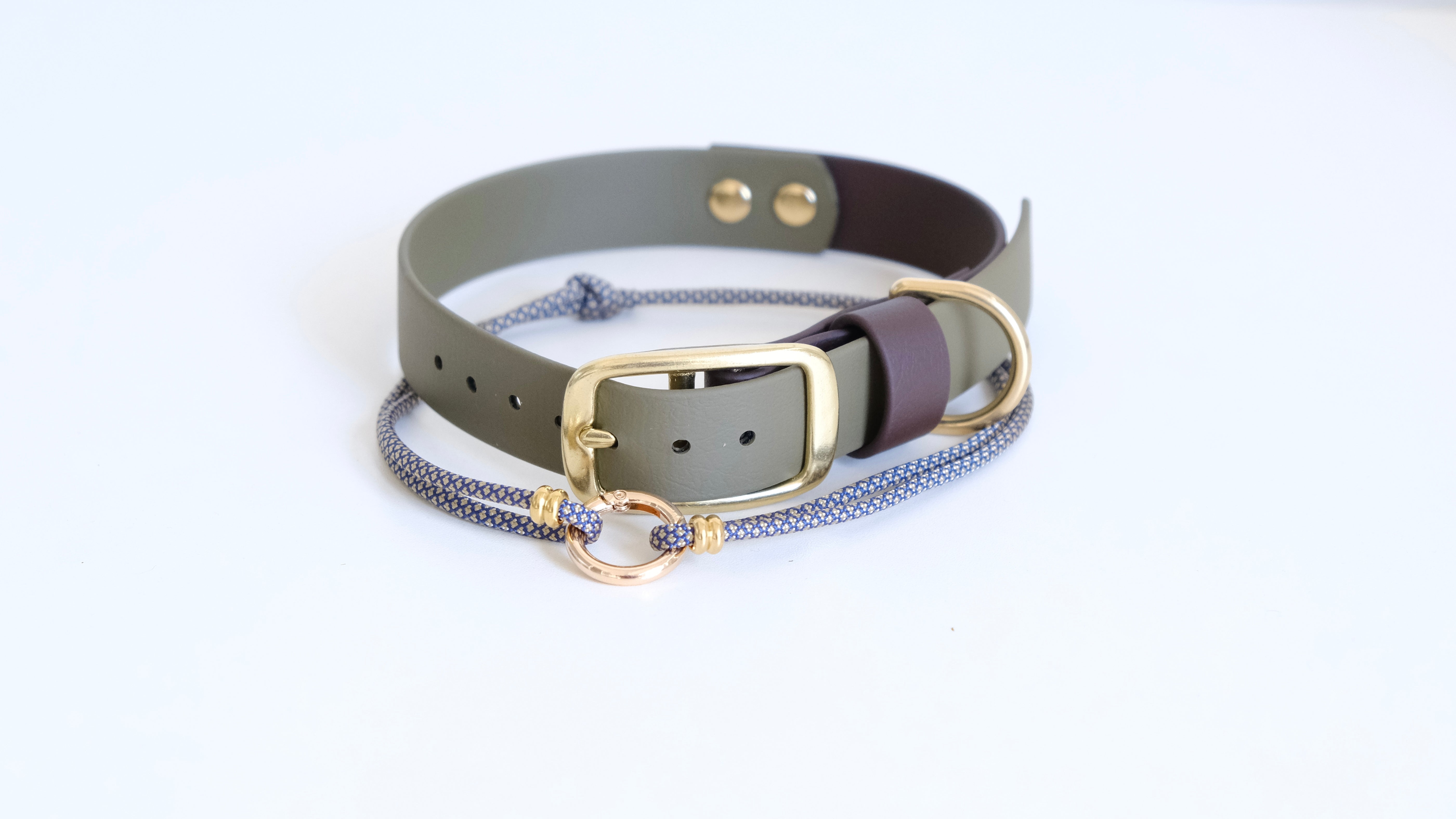 Collar "Mille" Olive & Chocolate