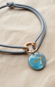 Epoxy name tag "Sea & road"