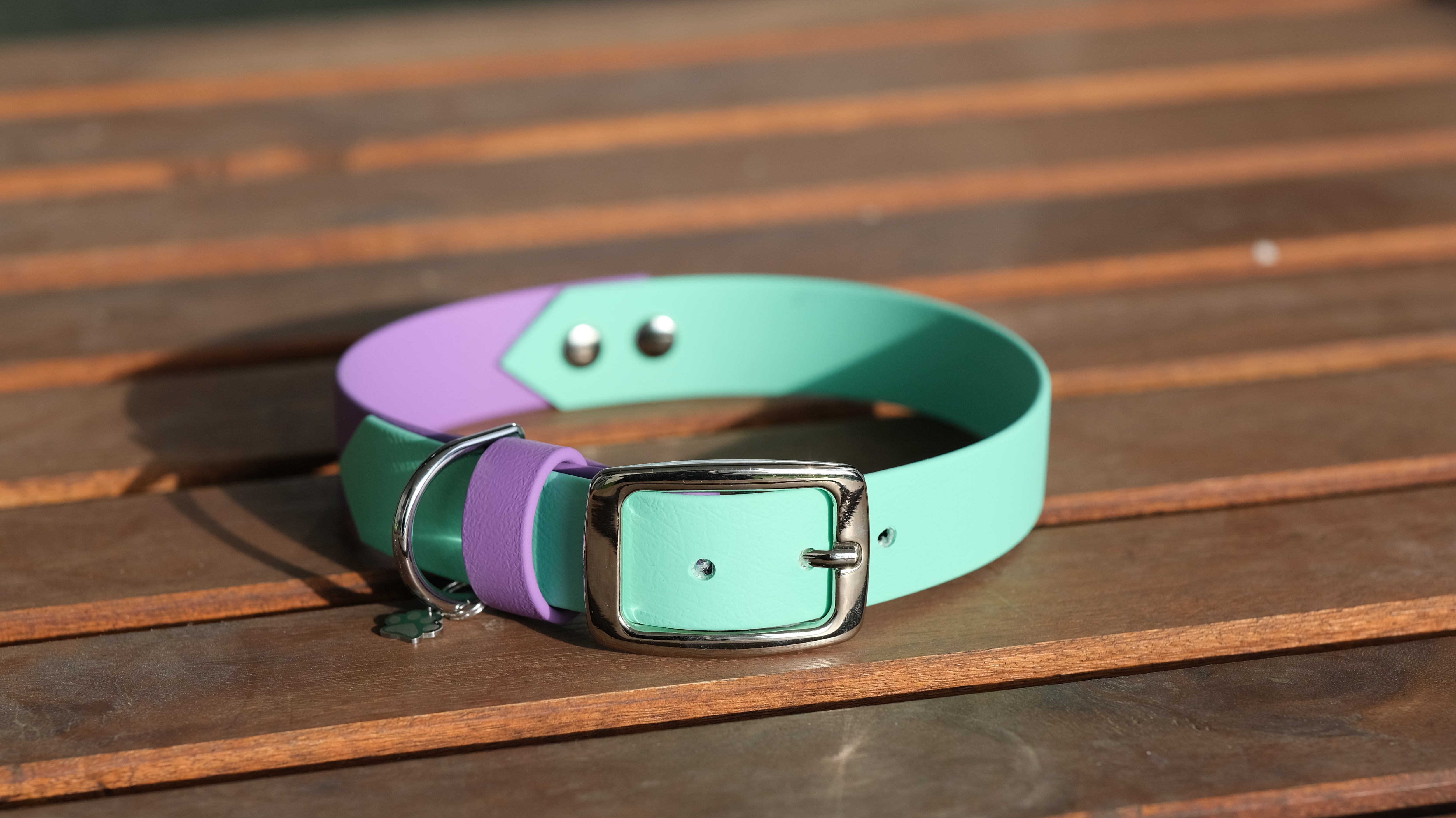 Collar "Mille" mint & violet