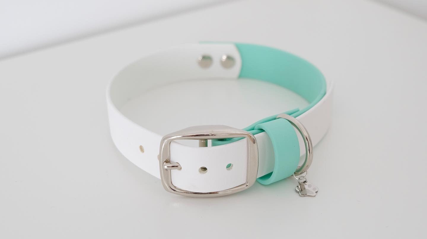 Collar "Mille" White & mint